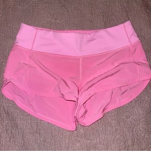 Lululemon pink speed up 2.5in inseam